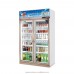 Double Glass Door Refrigerator Beverage Showcase Cooler For Supermarket Manufacturer, Wholesale, Custom, OEM, Bulk Buy