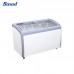 Wowcooler Curved Gelato Showcase Chiller Glass Door Chest Freezer with CE Manufacturer, Wholesale, Custom, OEM, Bulk Buy