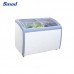 Wowcooler Shop Mini Curved Double Glass Door Top Cover Cold Chest Freezer Manufacturer, Wholesale, Custom, OEM, Bulk Buy