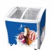 Wowcooler 218L Glass Door Ice Cream Display Chest Fridges and Deep Freezers Manufacturer, Wholesale, Custom, OEM, Bulk Buy