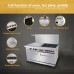 60 Commercial Gas Range with 6 Burner Natural Gas Stoves (NG) & 24 Left Manual Griddle & 2 Ovens Manufacturer, Wholesale, Custom, OEM, Bulk Buy