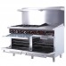 60 Commercial Gas Range with 6 Burner Natural Gas Stoves (NG) & 24 Right Manual Griddle & 2 Ovens Manufacturer, Wholesale, Custom, OEM, Bulk Buy